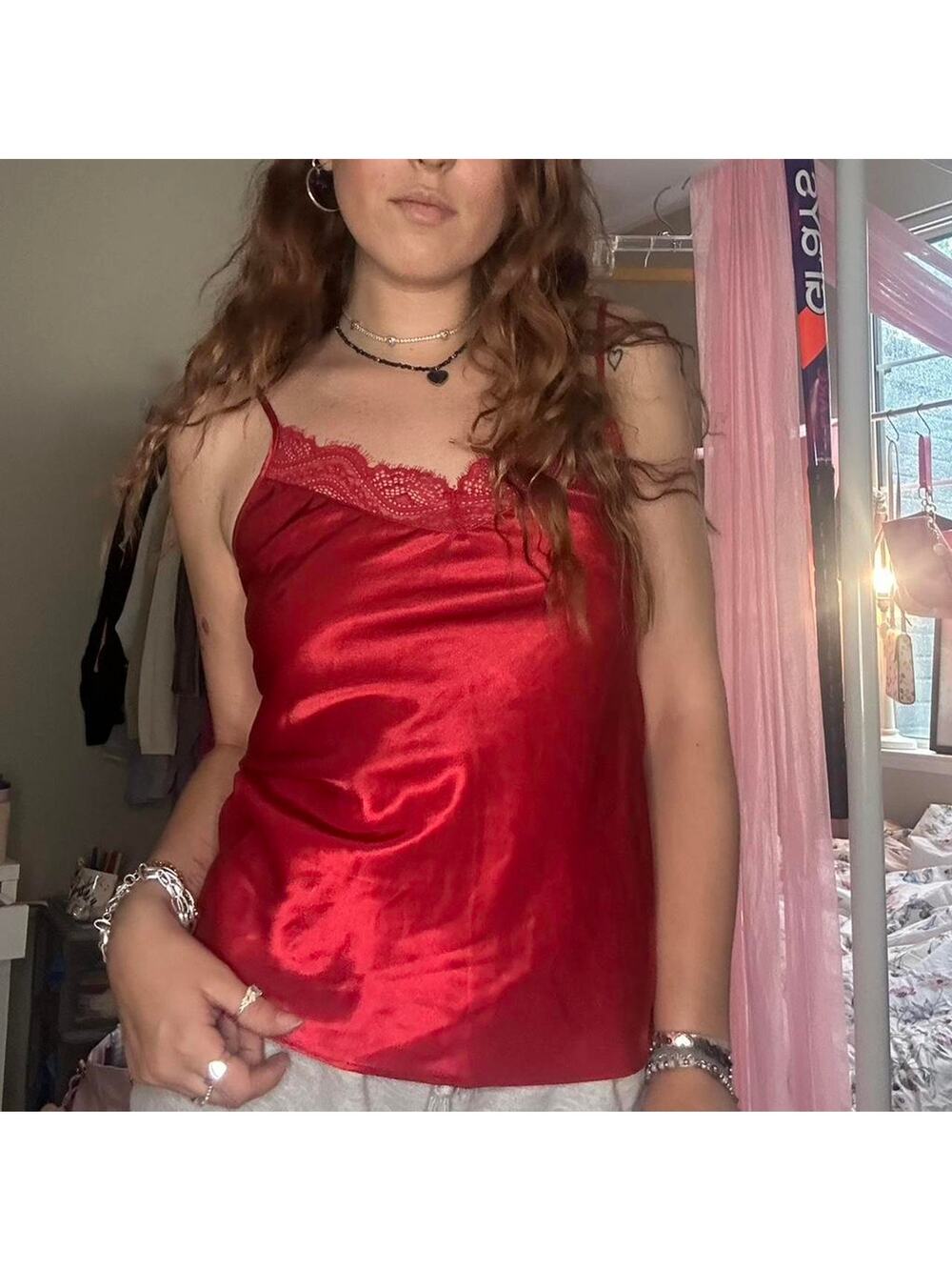 Vera size l red satin